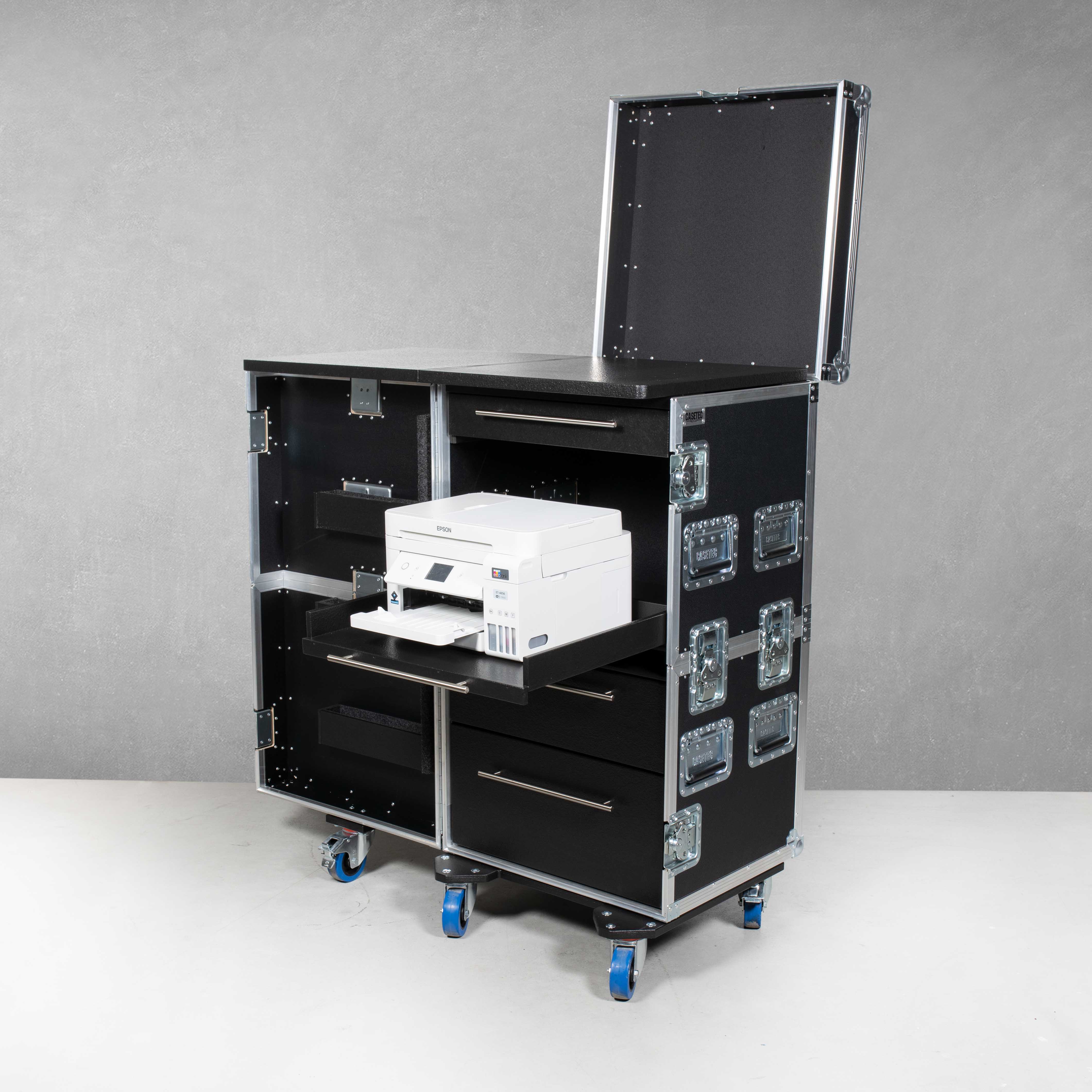 Schubladencase 120er Profi teilbar mit Druckerfach