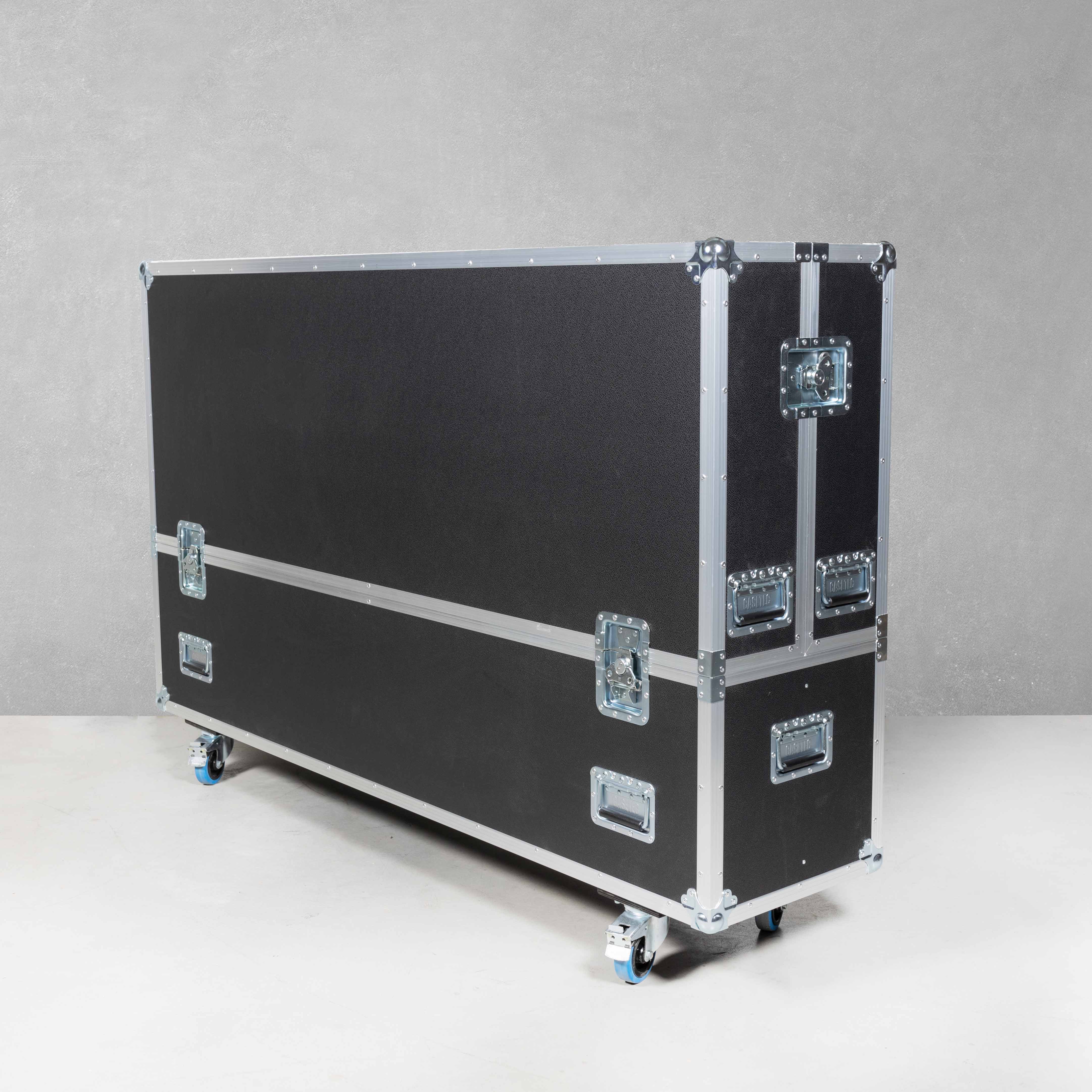 Flightcase für einen Flachbildschirm 65" (geteilte Haube) Flightcase für einen Flachbildschirm 65" (geteilte Haube)