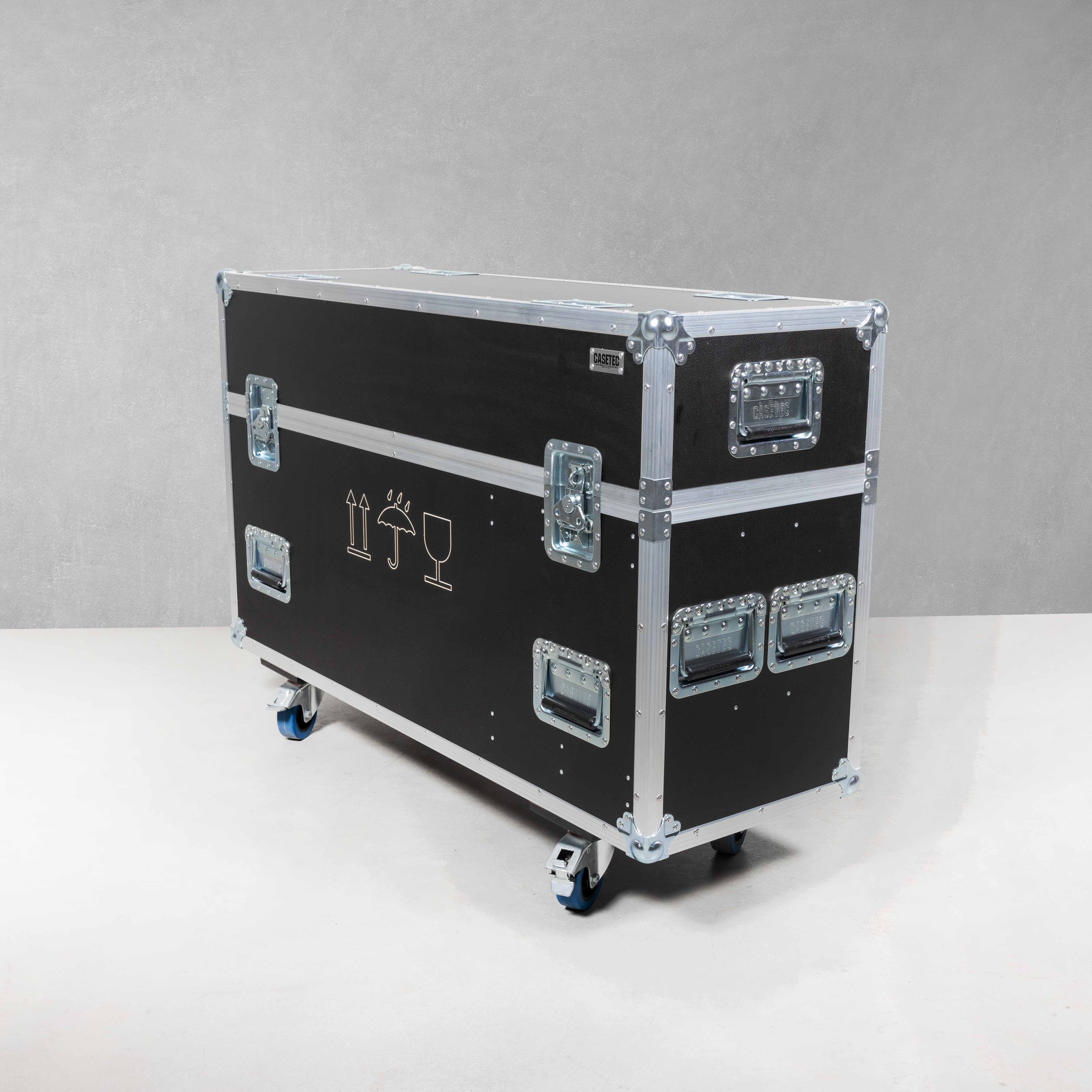 Universal - Flightcase für zwei 40" - 46"Slim-Bildschirme