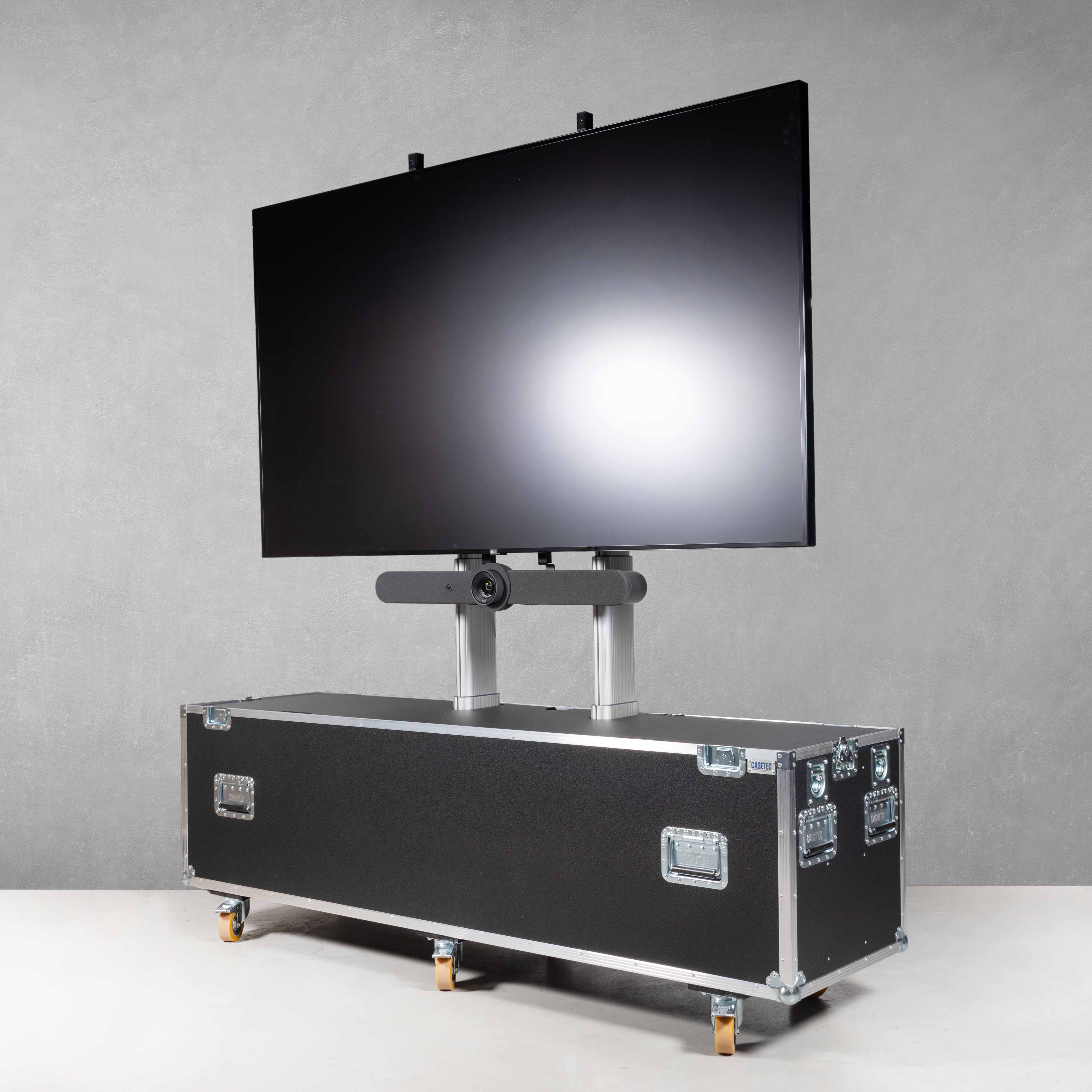 Flightcase für 86"  Touchdisplay LG Electronic mit Hublift (inkl. Displayhalterung) Flightcase für 86"  Touchdisplay LG Electronic mit Hublift (inkl. Displayhalterung)
