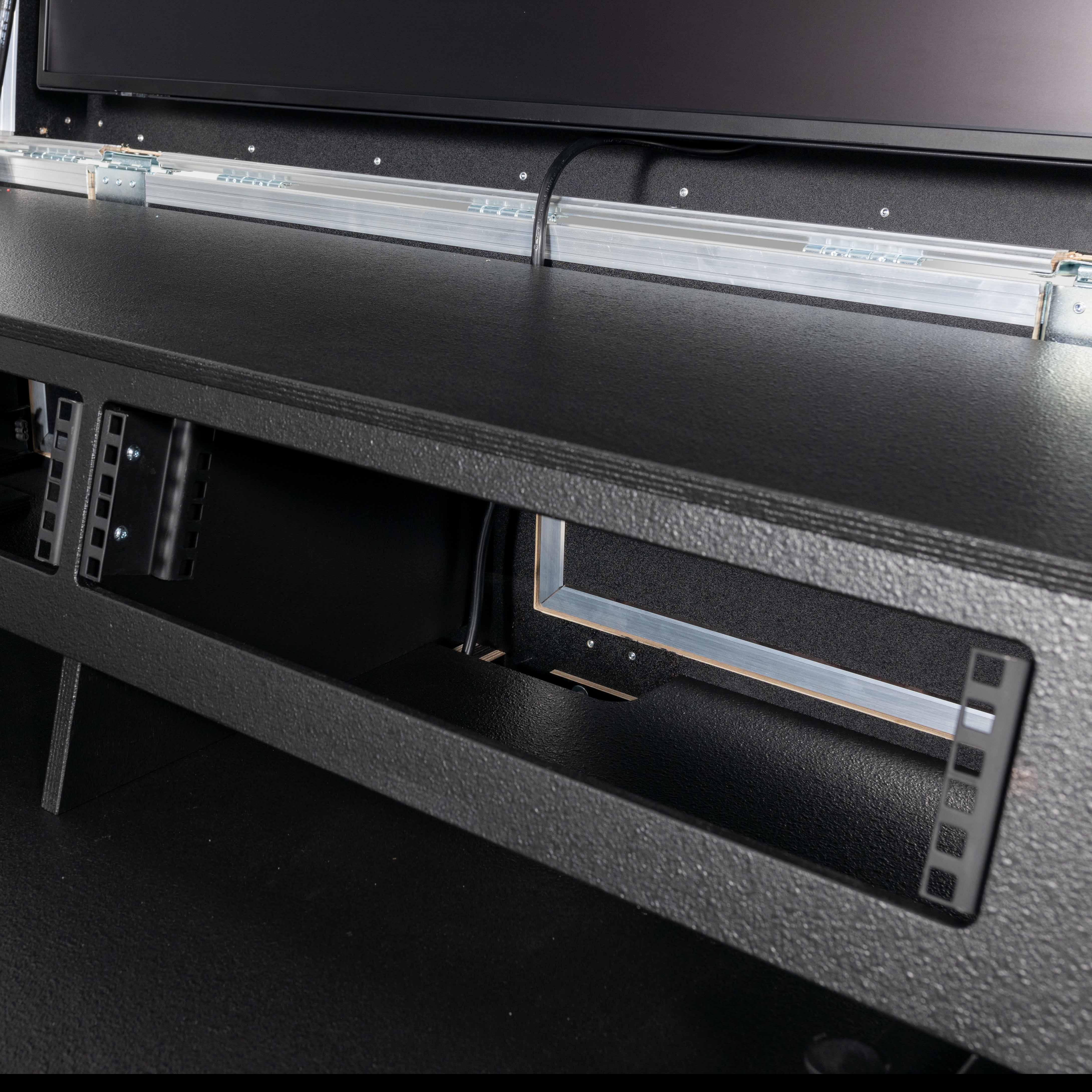19" Doppel SID Video Regie Rack 2x10HE (mit Arbeitsfläche)