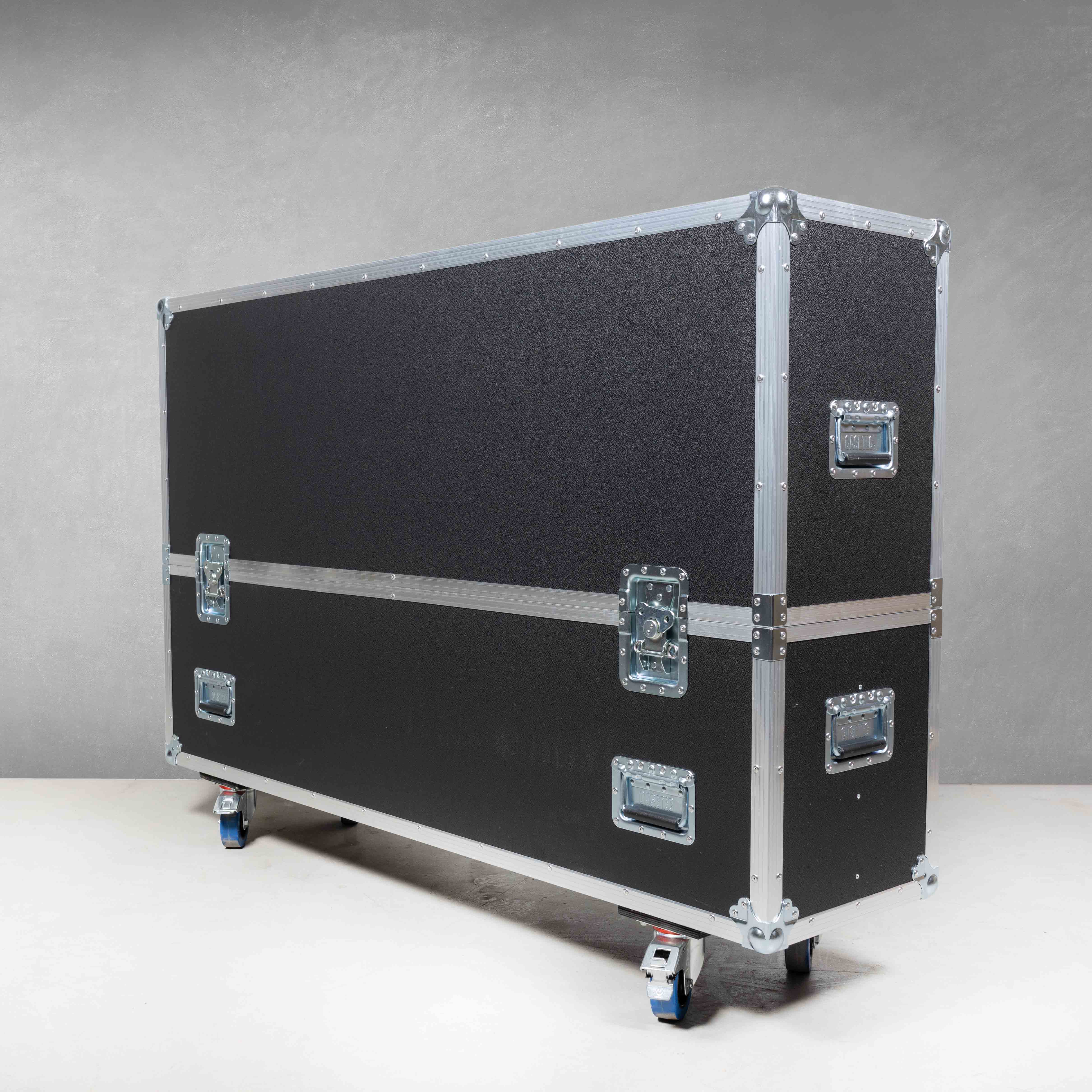 Flightcase für zwei Flachbildschirme 65" (ohne ZB-Fach)