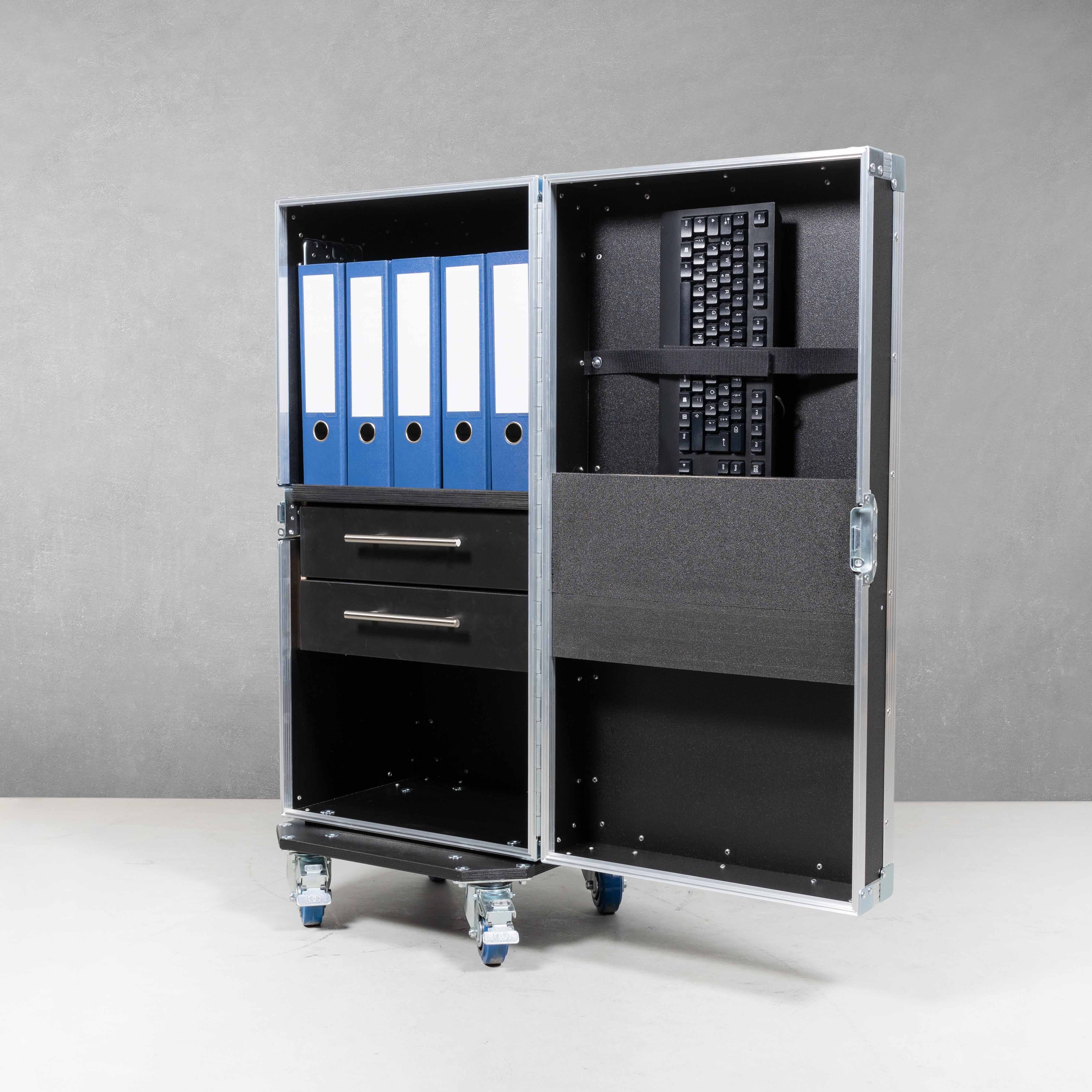 Mobiler Office Flightcaserollcontainer  Mobiler Office Flightcaserollcontainer