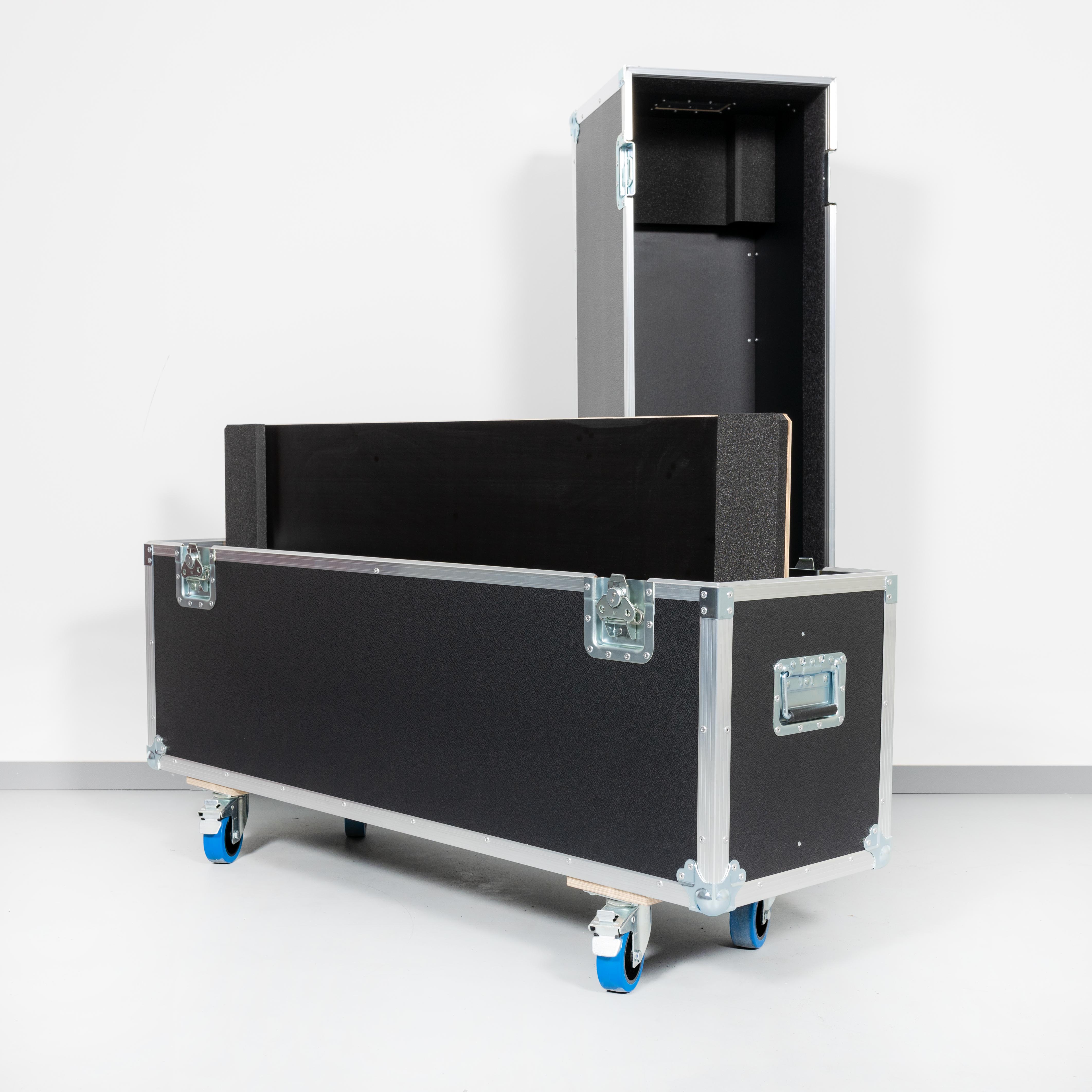 Flightcase für einen Flachbildschirm 65" (Haube nicht geteilt)