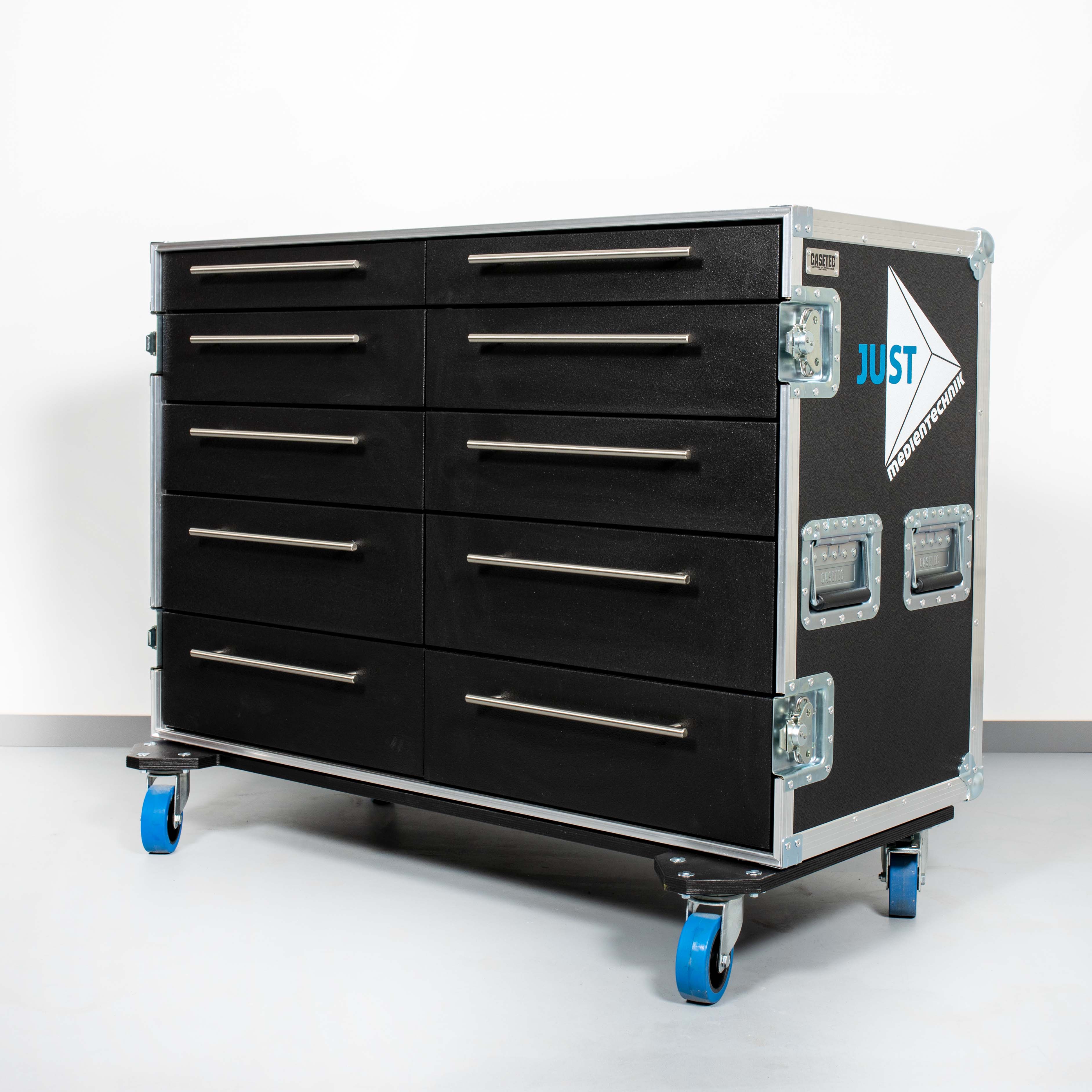 Schubladencase 90er Profi Doppel mit 2x5 Schubladen