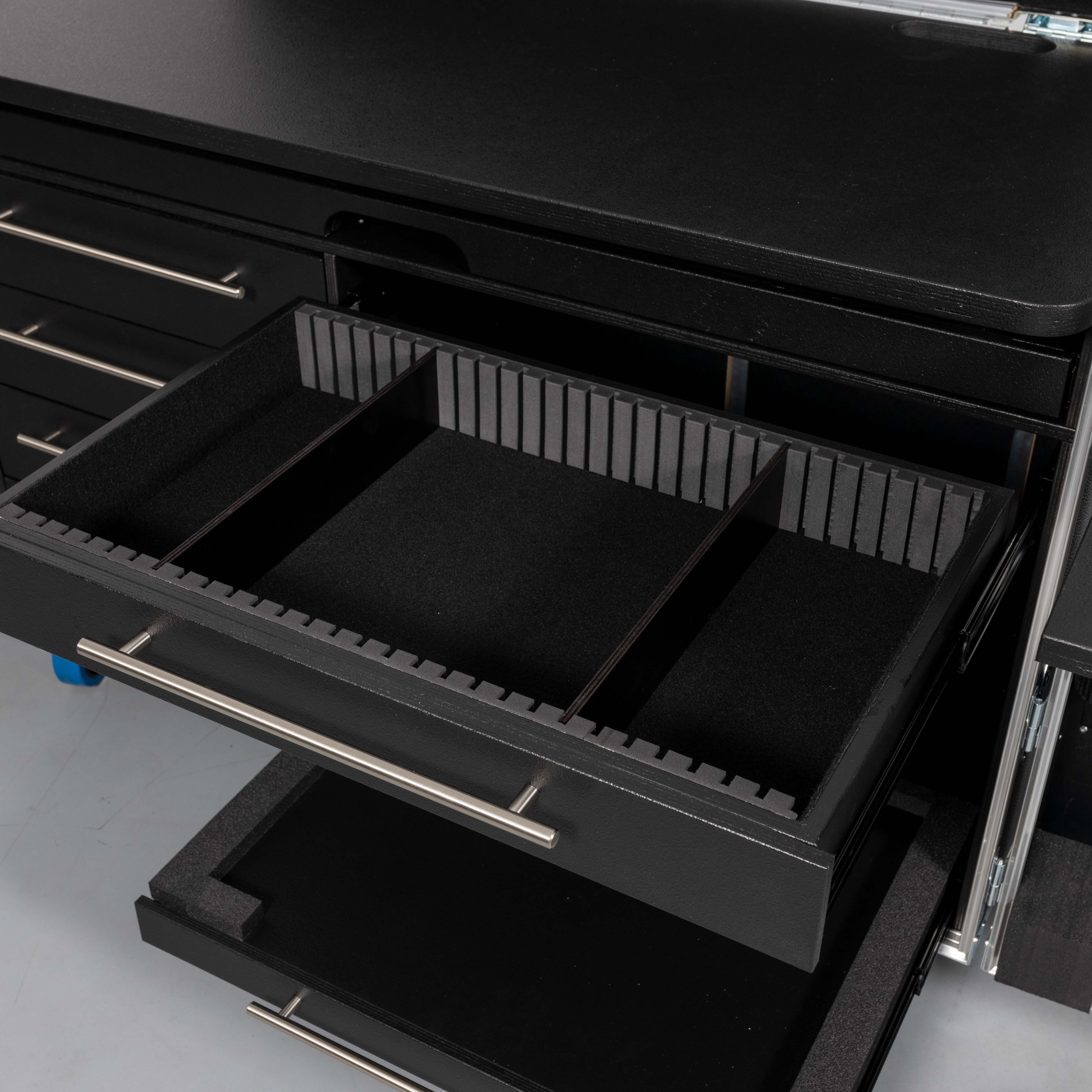 Toolcase mit Schubladen und Druckerauszug 120cm Breite
