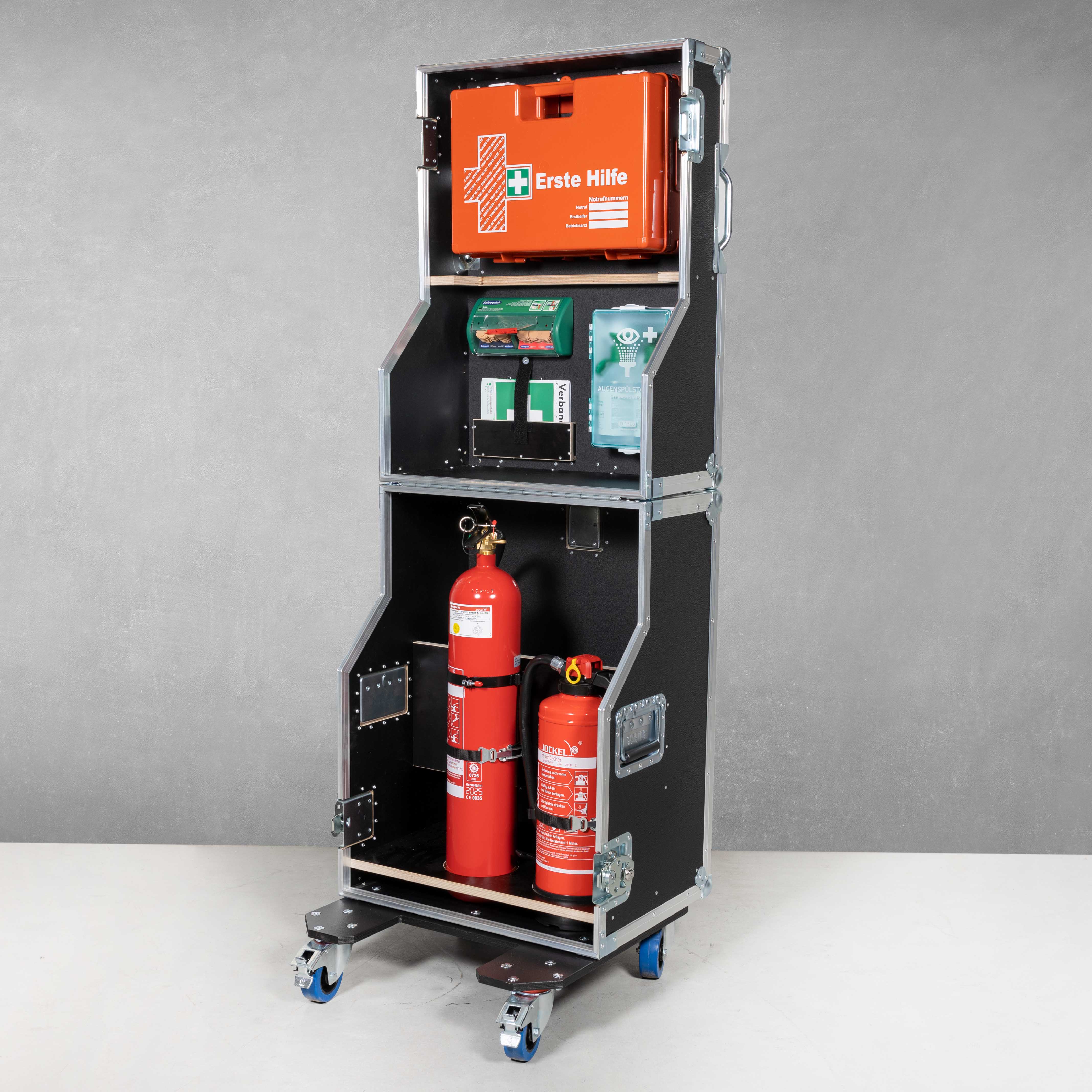 Notfallcase mit Version 2 mit Augenspülstation und Pflasterbox