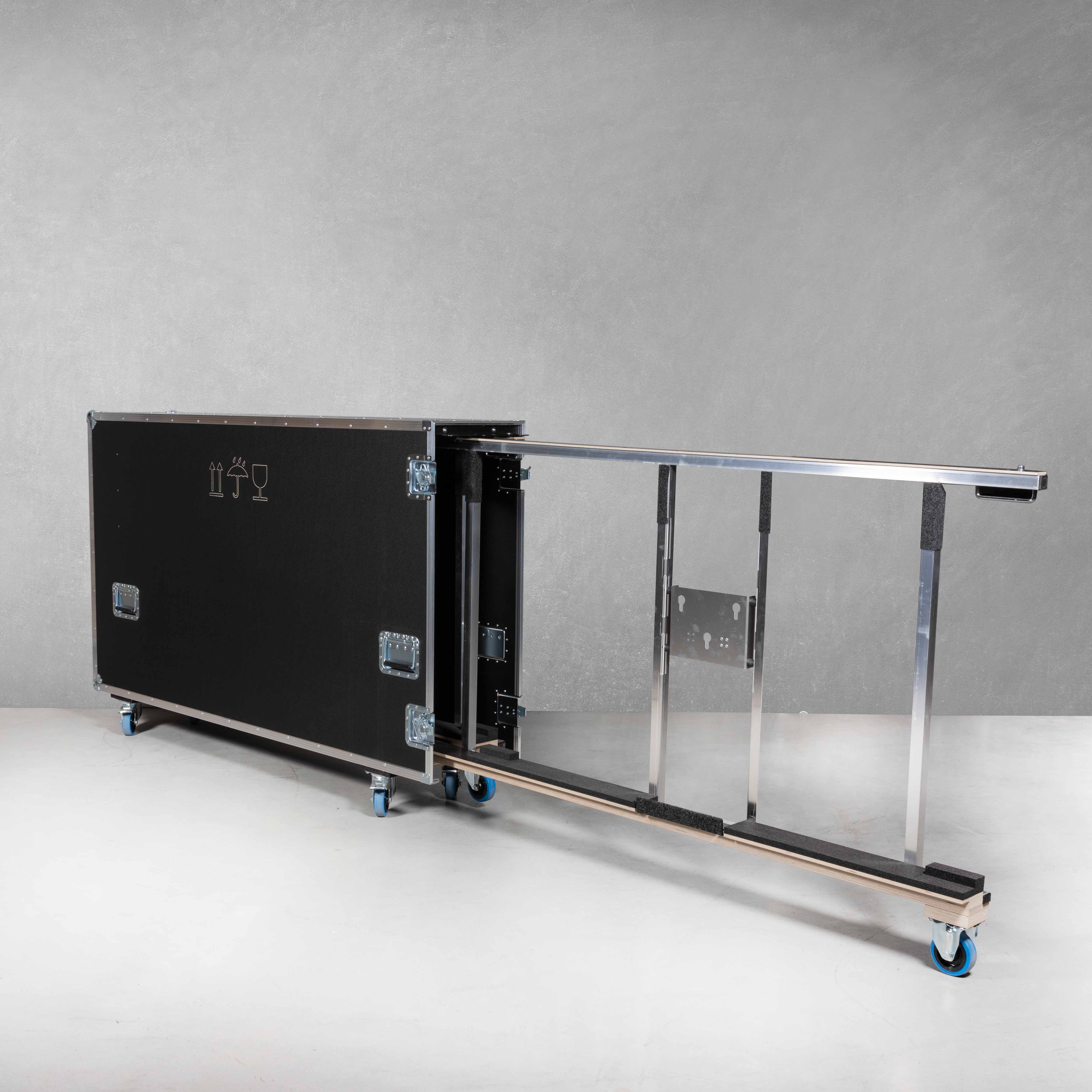 Universal-Push-Pull-Flightcase für zwei 40"-65" Flachbildschirme  Universal-Push-Pull-Flightcase für zwei 40"-65" Flachbildschirme