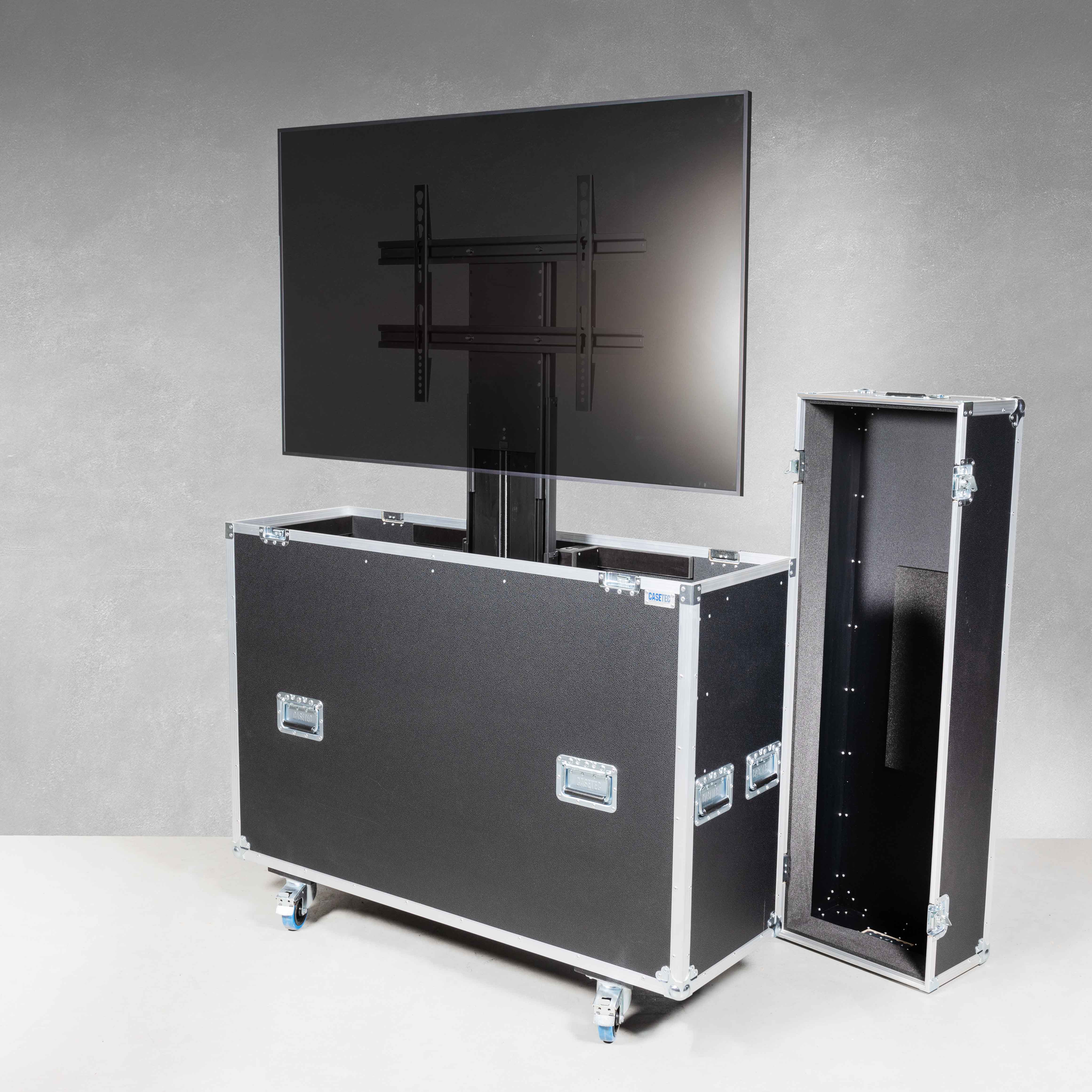 Flightcase mit elektrischem Hublift (inkl. Displayhalterung) für einen Flachbildschirm 40-46" Flightcase mit elektrischem Hublift (inkl. Displayhalterung) für einen Flachbildschirm 40-46"