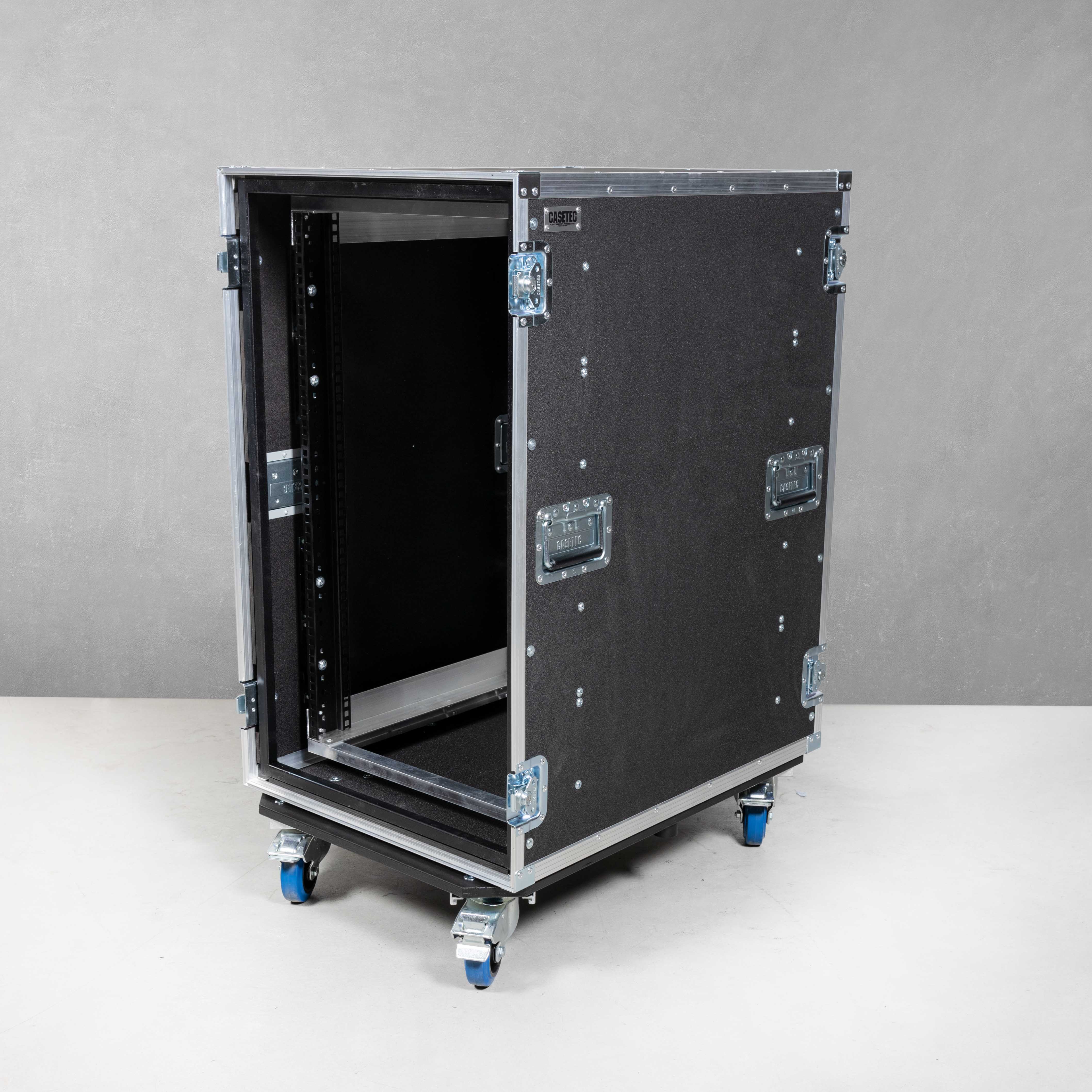 19" Schwingungsrack 18HE Leichtbau mit Shockmountrahmen