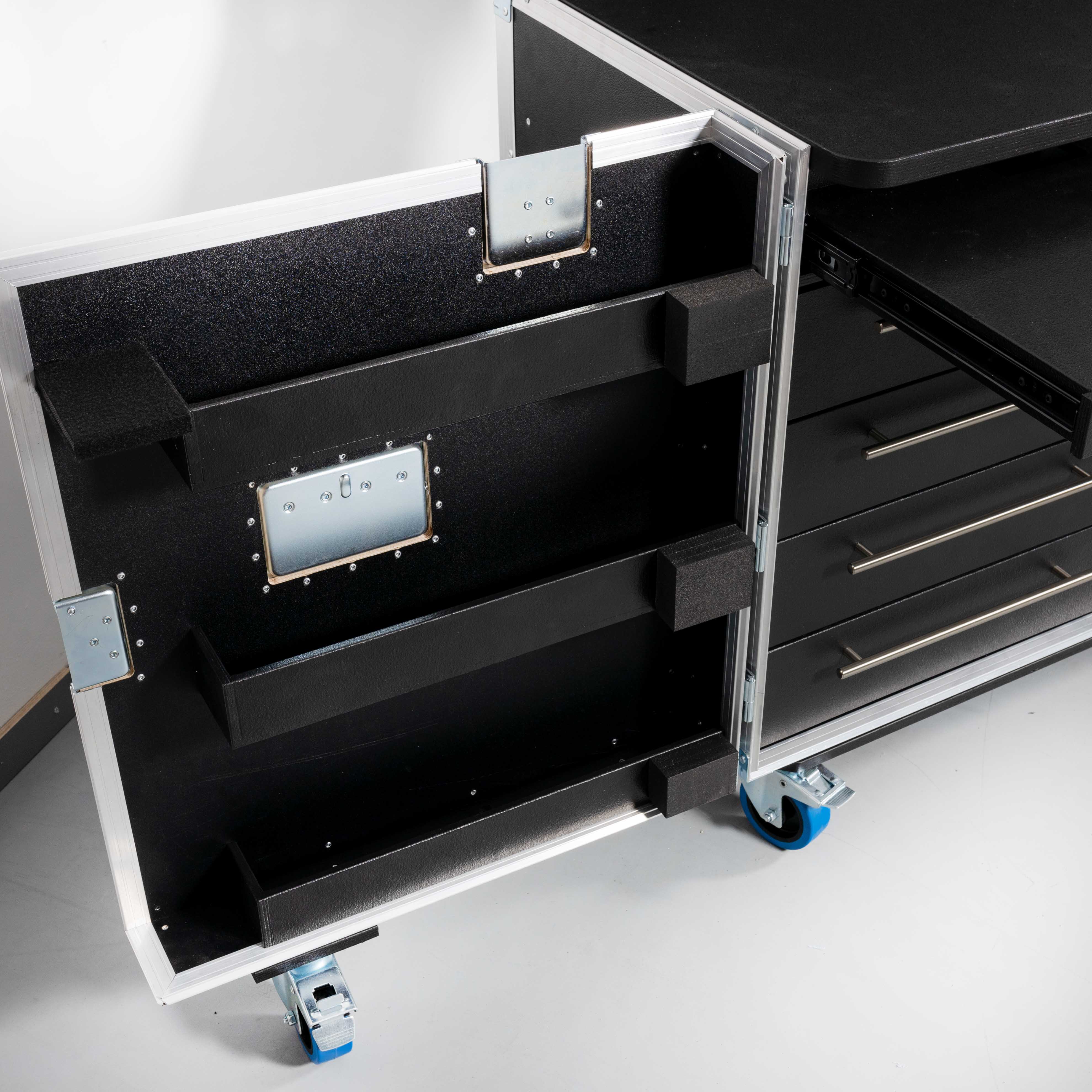 Toolcase mit Schubladen und Druckerauszug 120cm Breite