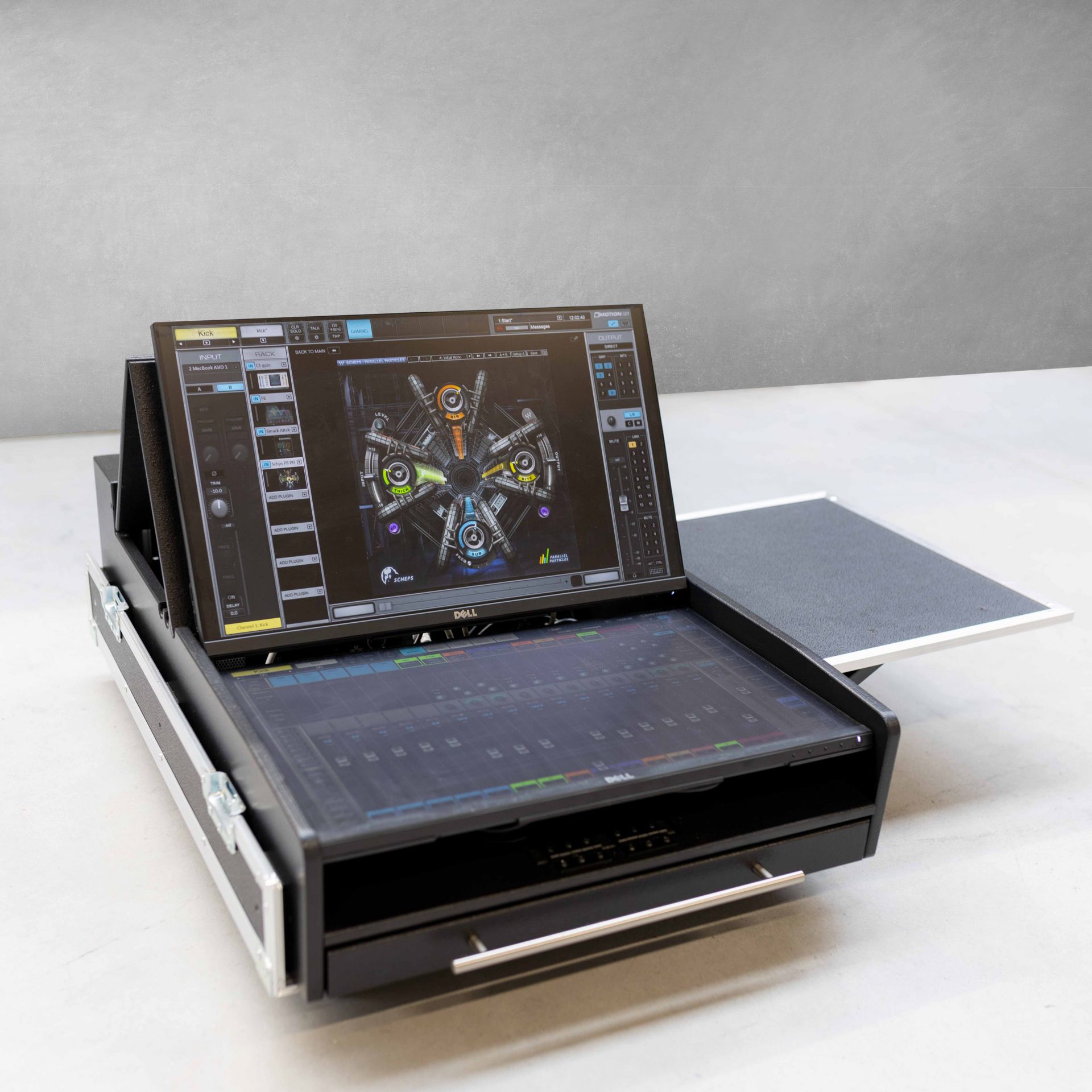 Flightcase für Waves LV1 System (Mischpult) mit PC Workstation , Case LV1, Case Waves LV1